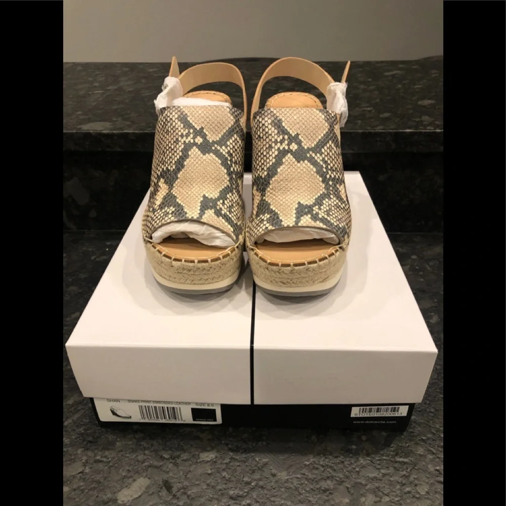 Dolce Vita Snakeskin Wedges